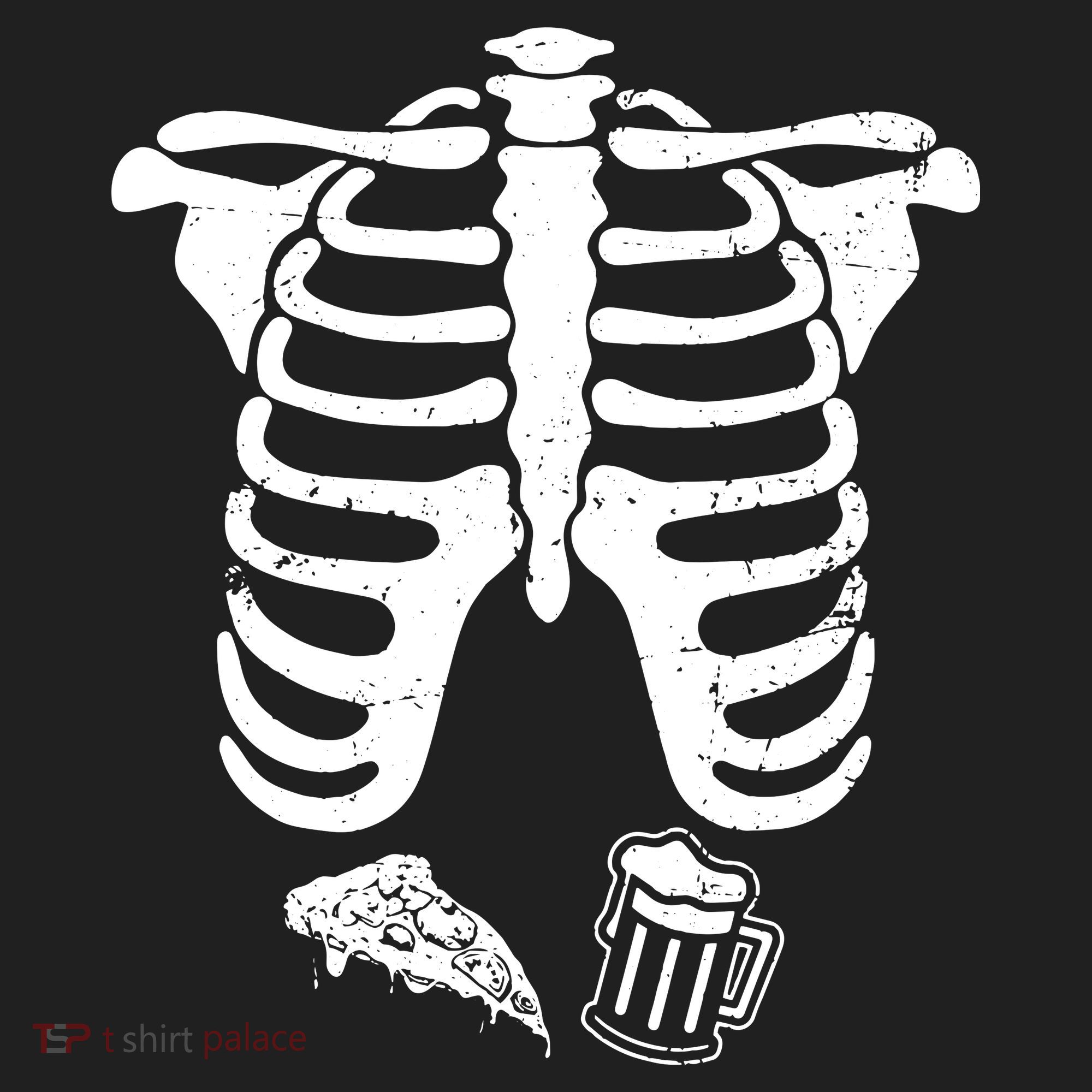 Skeleton Maternity Pizza & Beer Black Women's Sweatshirt