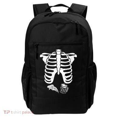 Skeleton Maternity Pizza & Beer Black Backpack
