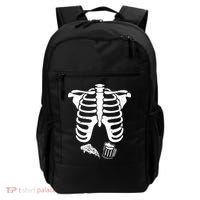 Skeleton Maternity Pizza & Beer Black Backpack thumb 0