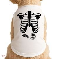 Skeleton Maternity Pizza & Beer Black Doggie Tank thumb 0