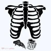 Skeleton Maternity Pizza & Beer Black Doggie Tank thumb 4