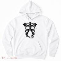 Skeleton Maternity Pizza & Beer Black Hoodie thumb 0