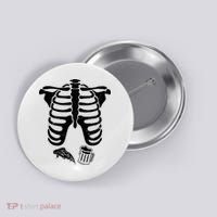 Skeleton Maternity Pizza & Beer Black Button thumb 0