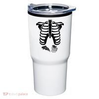 Skeleton Maternity Pizza & Beer Black Tumbler thumb 0