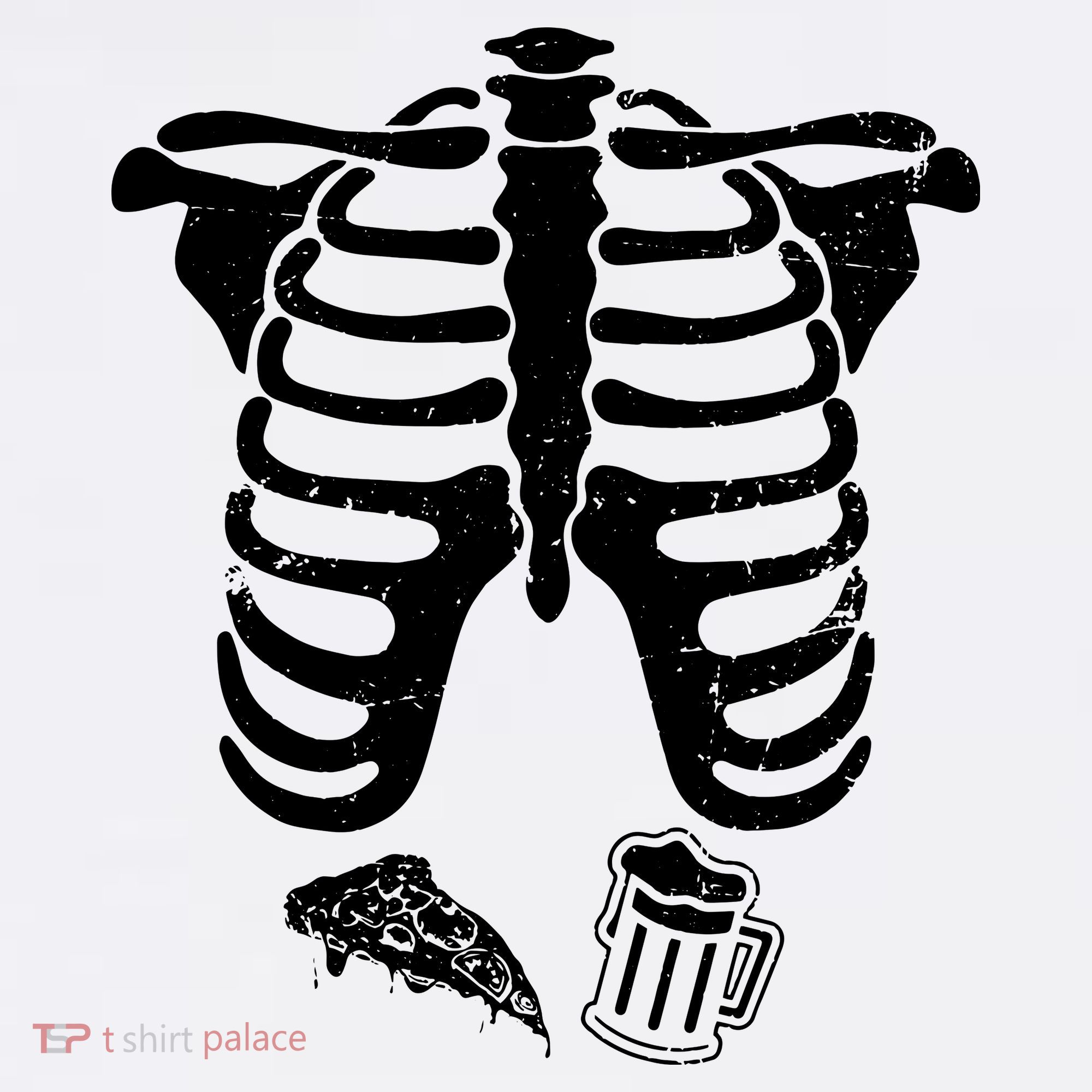 Skeleton Maternity Pizza & Beer Black Hat