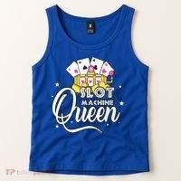 Slot Machine Queen Casino Gambling Cute Funny Tank Top thumb 2