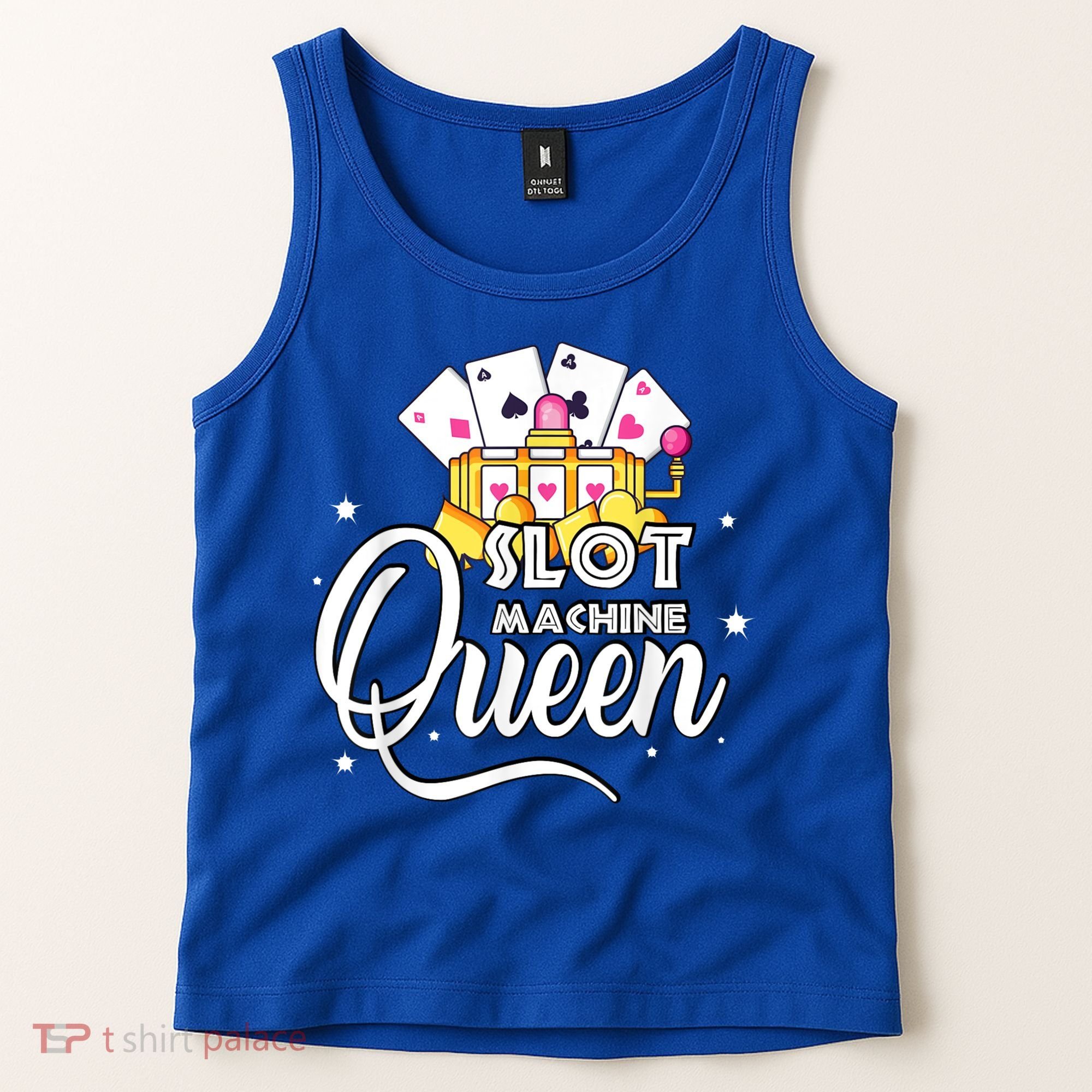 Slot Machine Queen Casino Gambling Cute Funny Tank Top