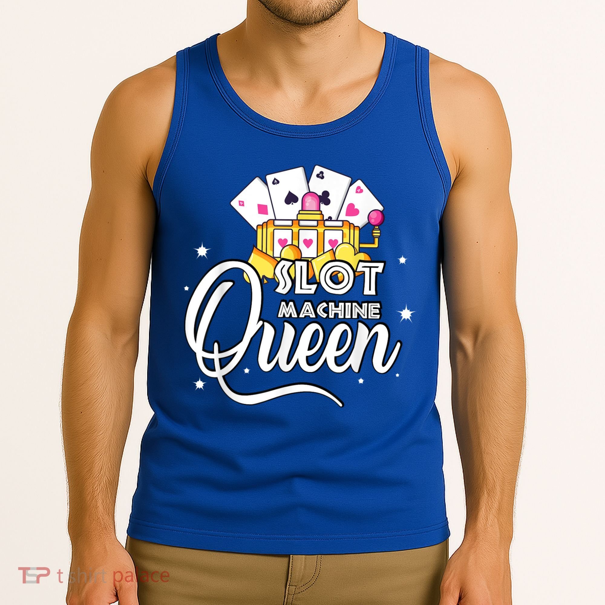 Slot Machine Queen Casino Gambling Cute Funny Tank Top