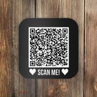 Scan Me! Qr Scan Me Original Proposal Engagement Gif Coaster thumb 0