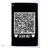 Scan Me! Qr Scan Me Original Proposal Engagement Gif Golf Towel thumb 0