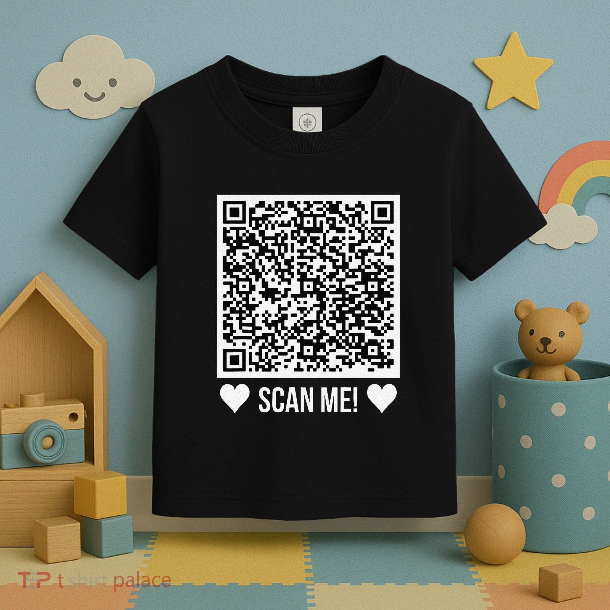 Scan Me! Qr Scan Me Original Proposal Engagement Gif Toddler T-Shirt