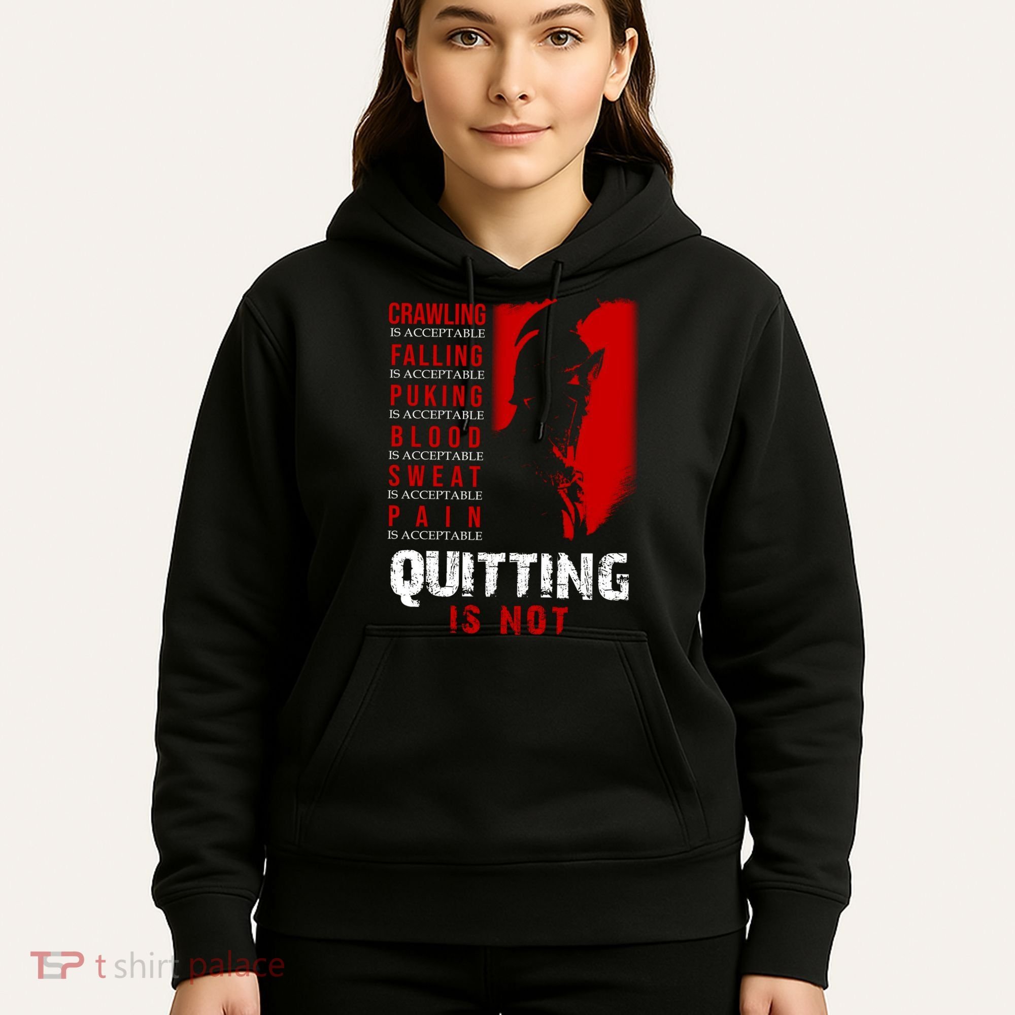 Spartan Motivational Quote Hoodie
