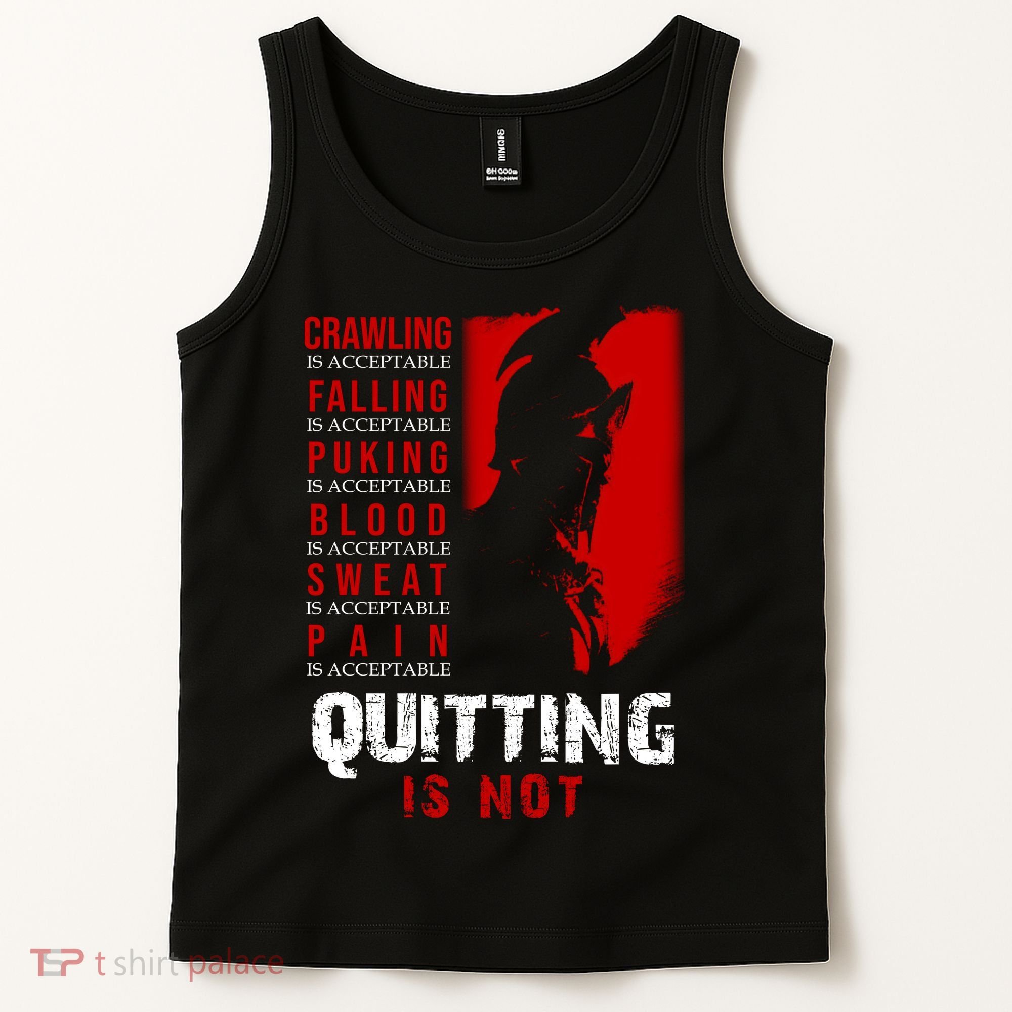 Spartan Motivational Quote Tank Top