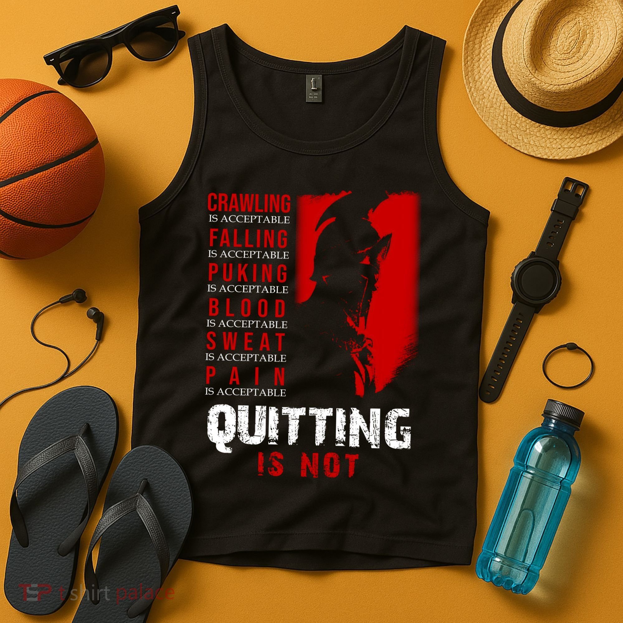 Spartan Motivational Quote Tank Top