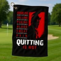 Spartan Motivational Quote Golf Towel thumb 1
