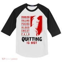Spartan Motivational Quote Kids Colorblock Raglan Jersey thumb 0