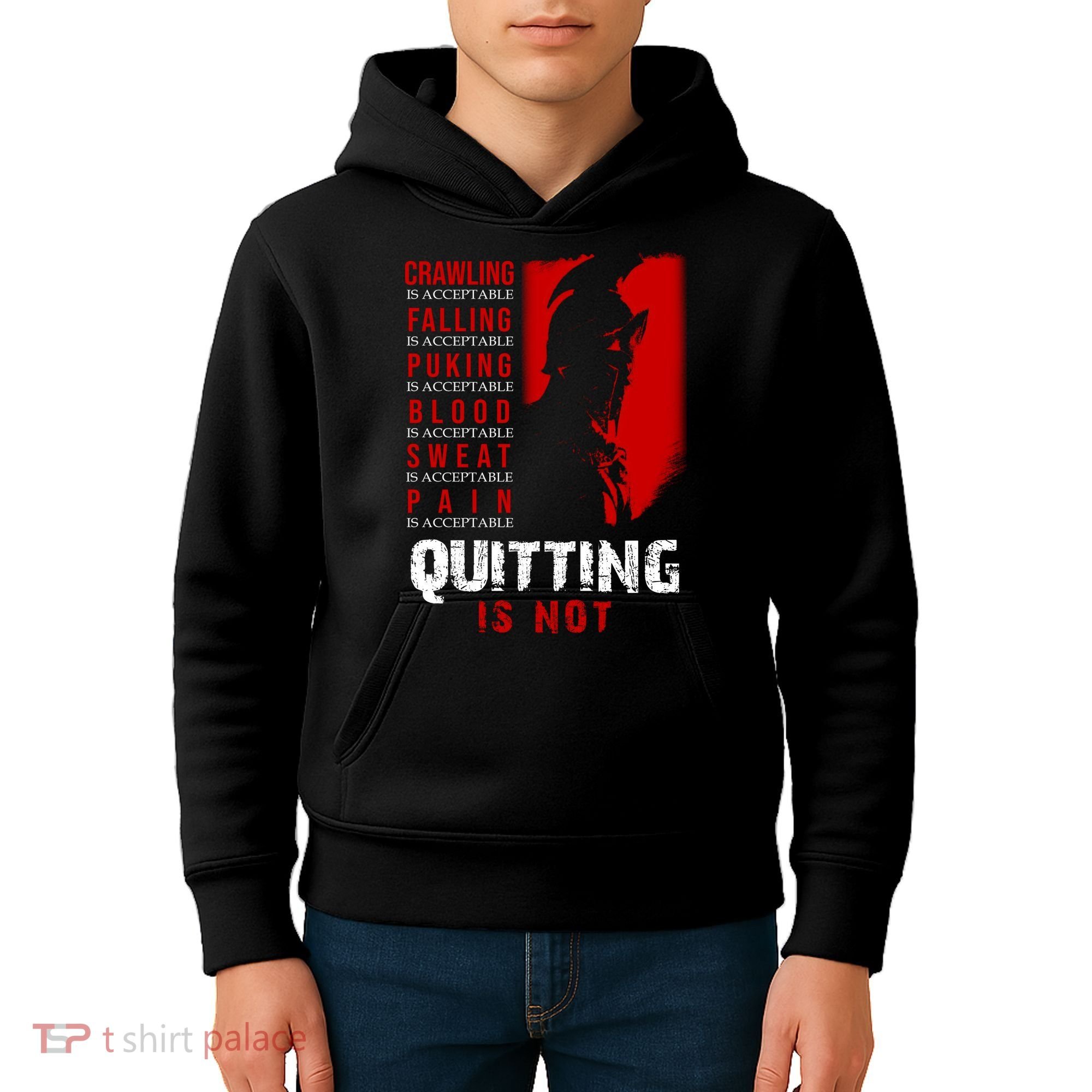 Spartan Motivational Quote Kids Hoodie