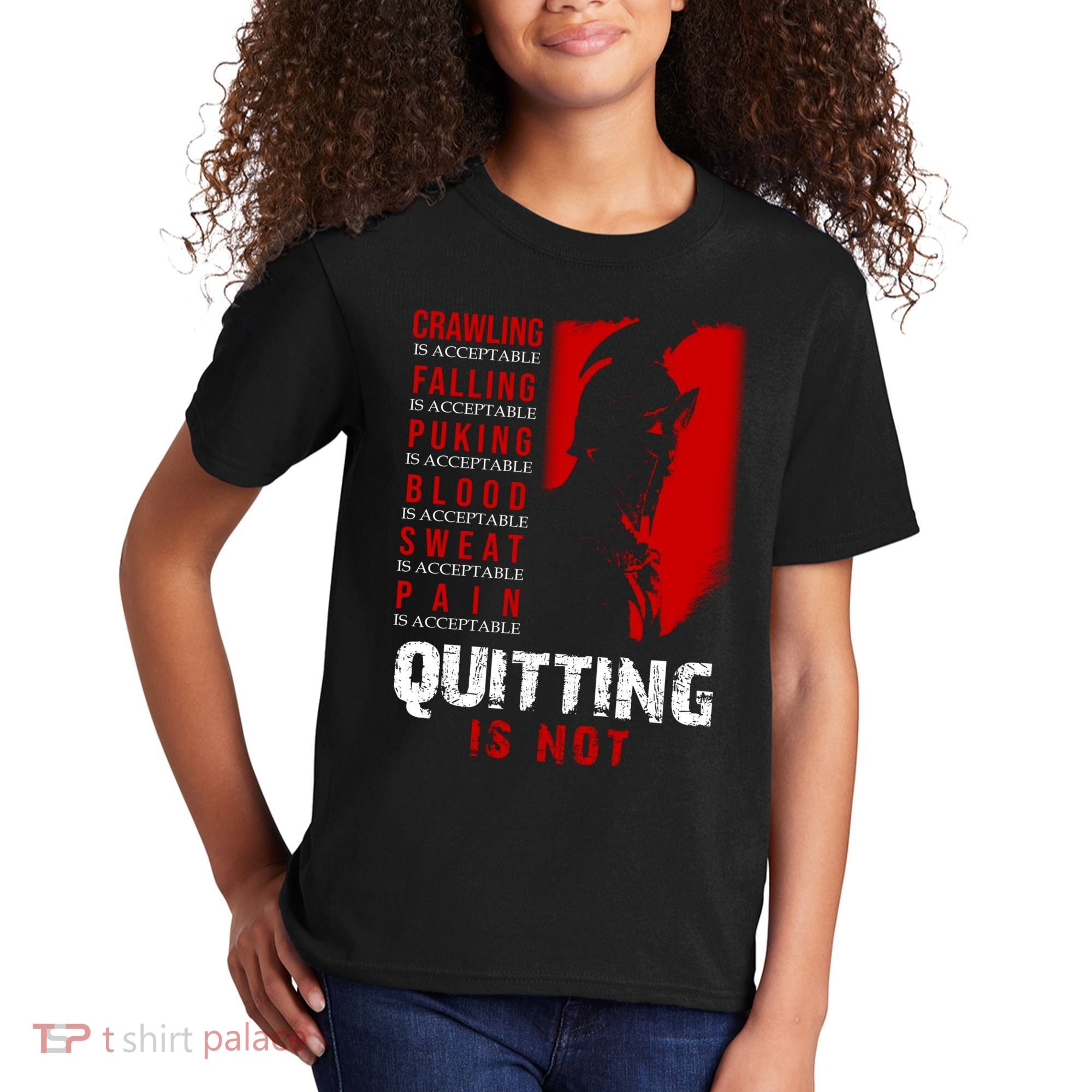 Spartan Motivational Quote Kids T-Shirt