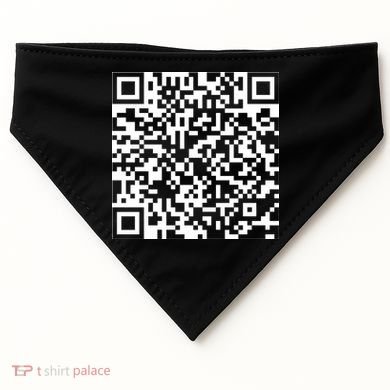 Scan Me QR Code Peace Love F*ck Off Funny USA-Made Doggie Bandana