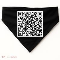 Scan Me QR Code Peace Love F*ck Off Funny USA-Made Doggie Bandana thumb 0