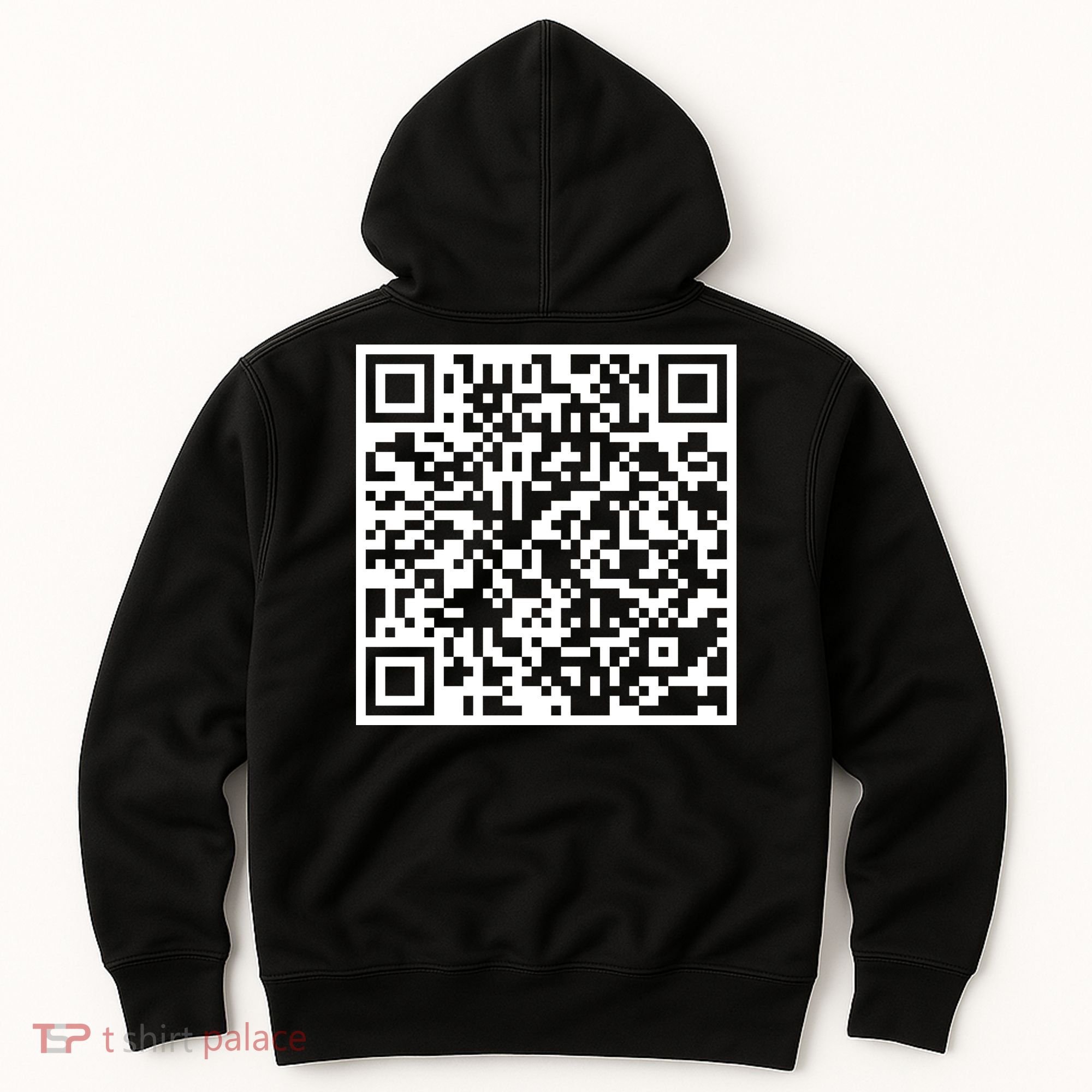 Scan Me QR Code Peace Love F*ck Off Funny Hoodie