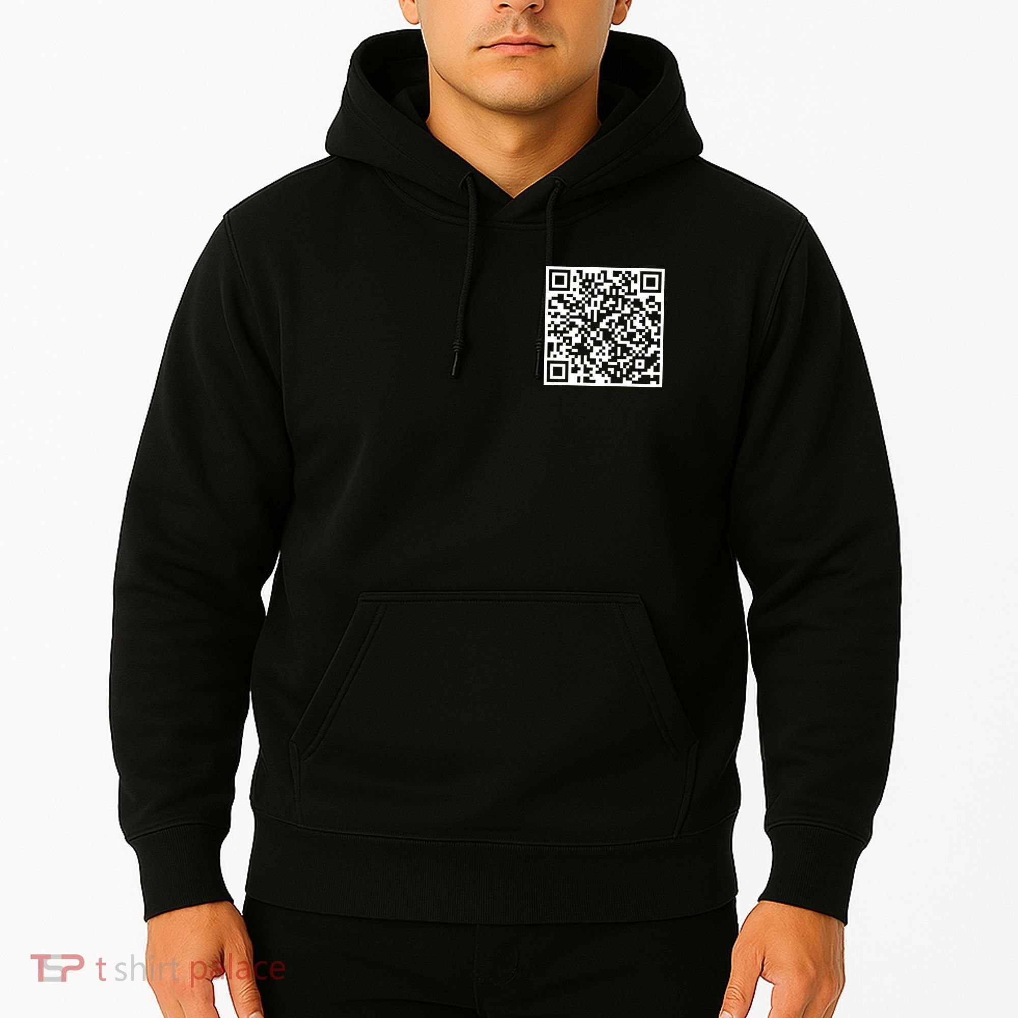 Scan Me QR Code Peace Love F*ck Off Funny Hoodie