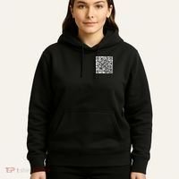 Scan Me QR Code Peace Love F*ck Off Funny Hoodie thumb 6