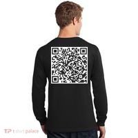 Scan Me QR Code Peace Love F*ck Off Funny Long Sleeve Shirt thumb 1