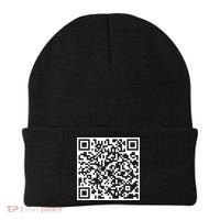 Scan Me QR Code Peace Love F*ck Off Funny Beanie thumb 1
