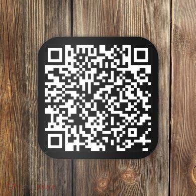 Scan Me QR Code Peace Love F*ck Off Funny Coaster