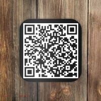 Scan Me QR Code Peace Love F*ck Off Funny Coaster thumb 0