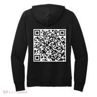 Scan Me QR Code Peace Love F*ck Off Funny Women's Hoodie thumb 1