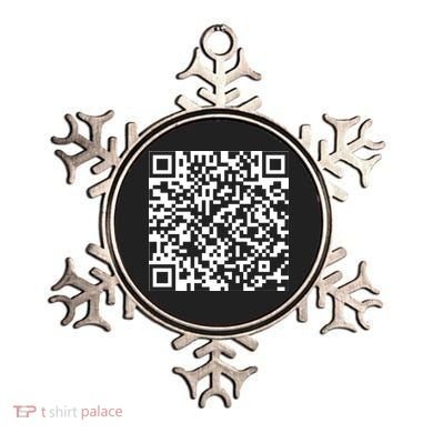 Scan Me QR Code Peace Love F*ck Off Funny Ornament