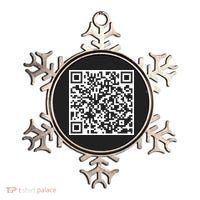 Scan Me QR Code Peace Love F*ck Off Funny Ornament thumb 0