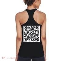Scan Me QR Code Peace Love F*ck Off Funny Women's Tank Top thumb 1