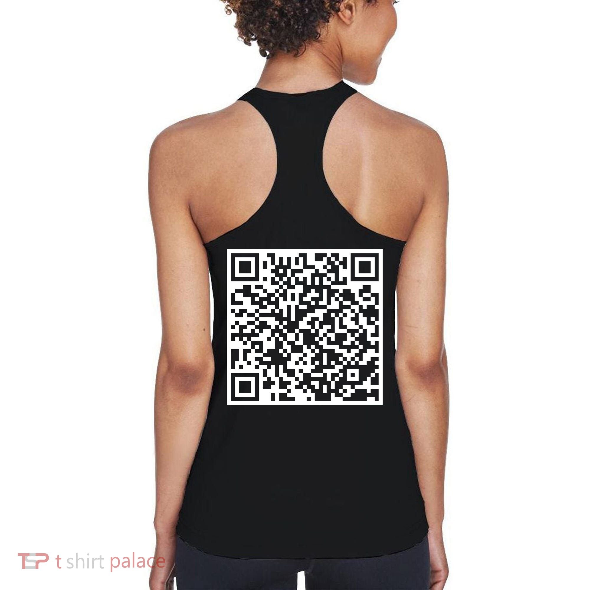 Scan Me QR Code Peace Love F*ck Off Funny Women's Tank Top