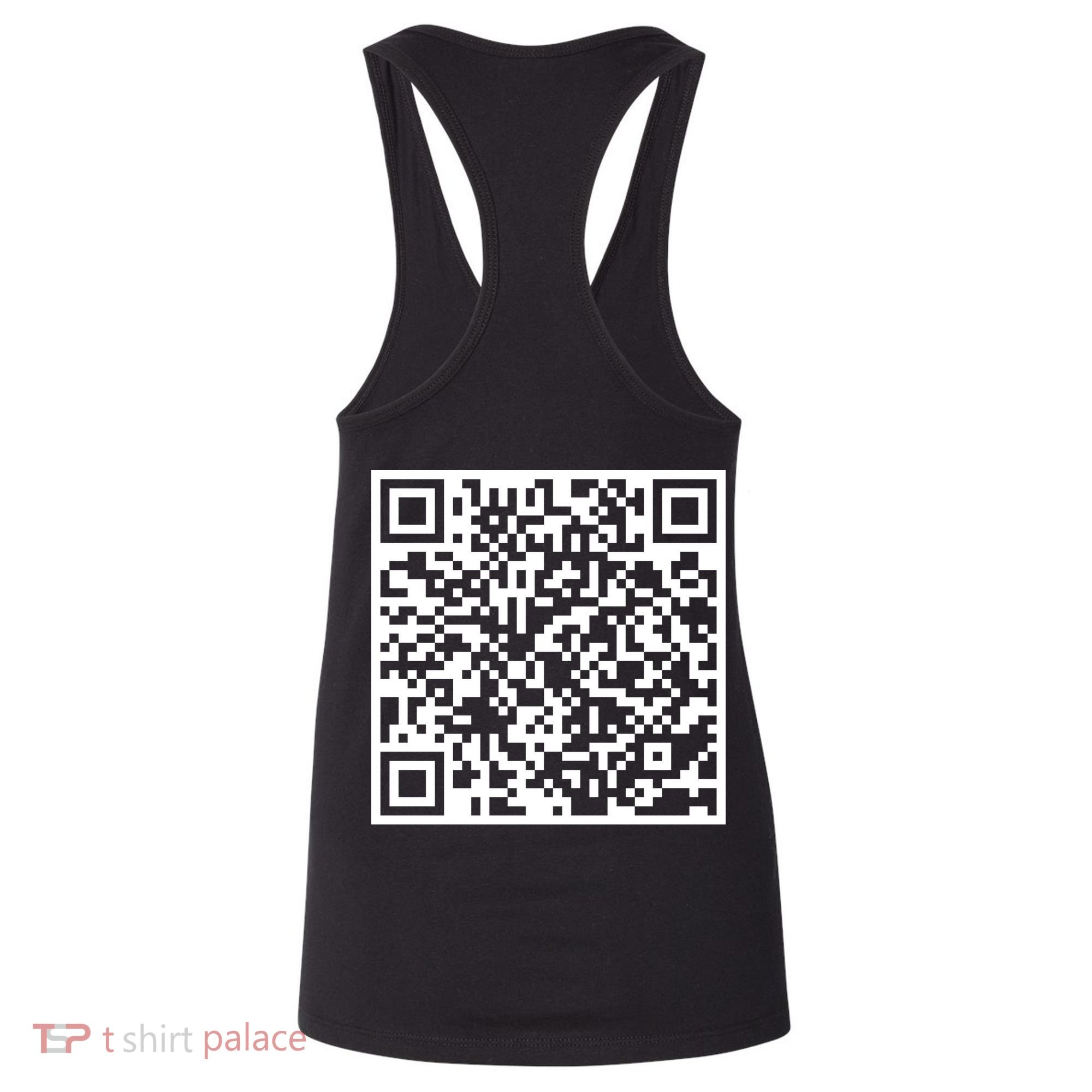 Scan Me QR Code Peace Love F*ck Off Funny Women's Tank Top