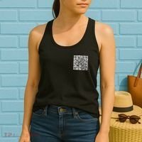 Scan Me QR Code Peace Love F*ck Off Funny Women's Tank Top thumb 3