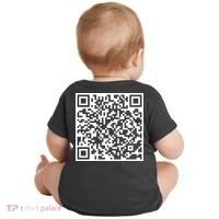 Scan Me QR Code Peace Love F*ck Off Funny Baby Bodysuit thumb 1