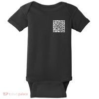 Scan Me QR Code Peace Love F*ck Off Funny Baby Bodysuit thumb 0