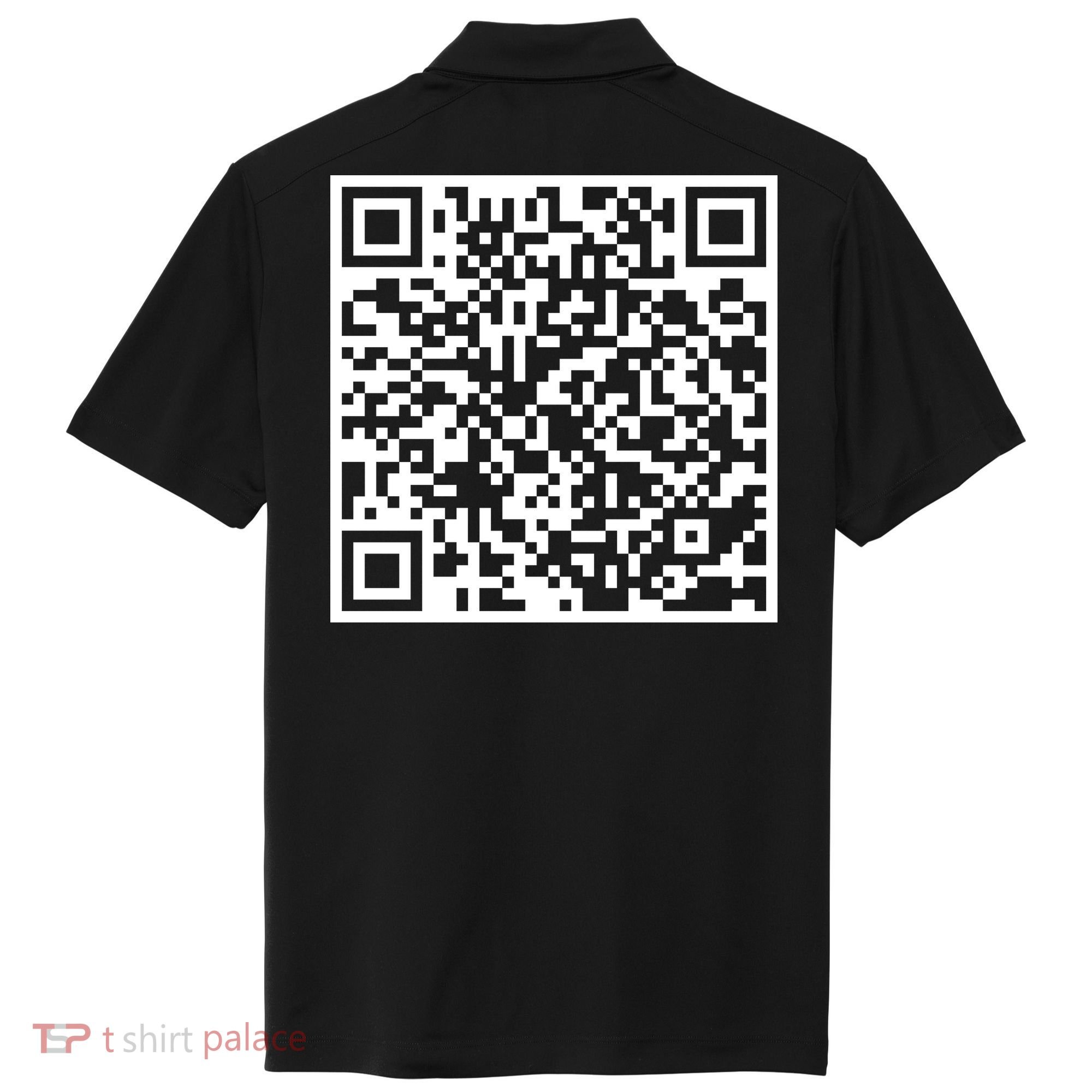 Scan Me QR Code Peace Love F*ck Off Funny Sport-Tek Posi-UV Pro Polo