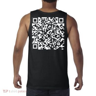 Scan Me QR Code Peace Love F*ck Off Funny Tank Top back