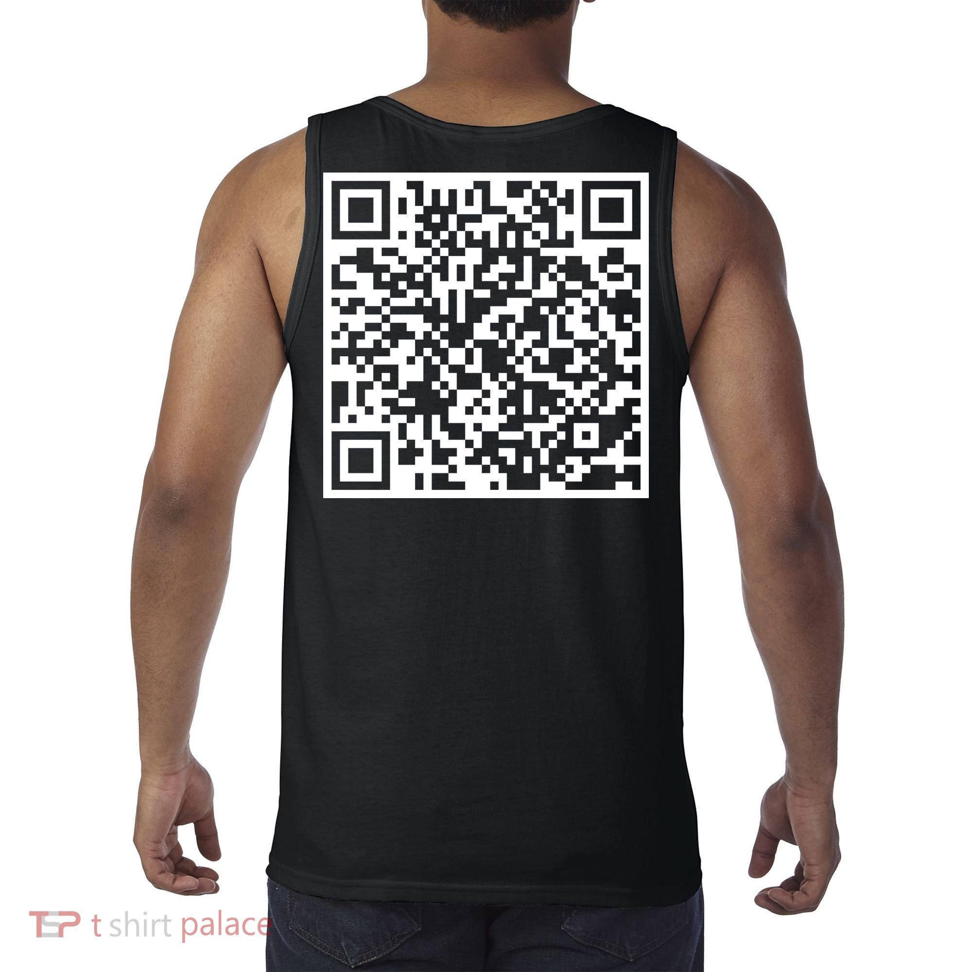 Scan Me QR Code Peace Love F*ck Off Funny Tank Top