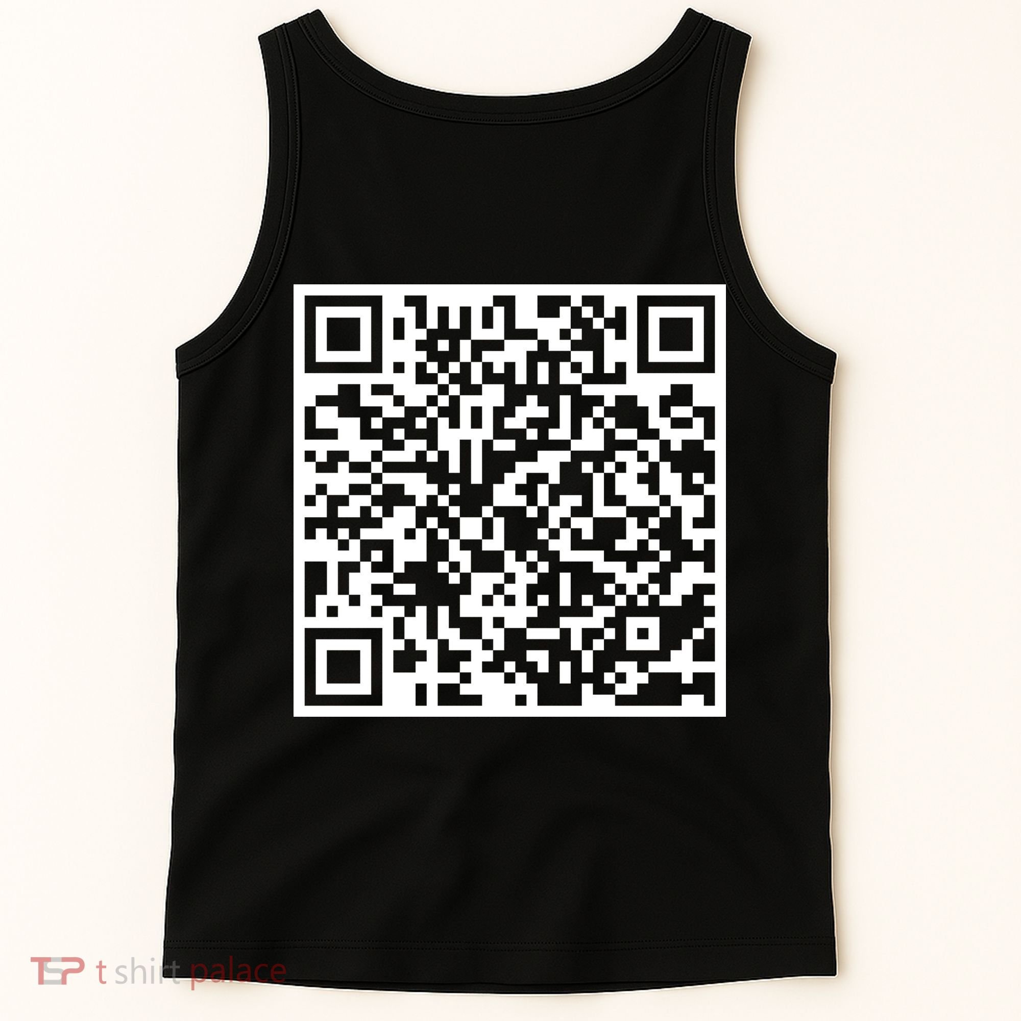 Scan Me QR Code Peace Love F*ck Off Funny Tank Top