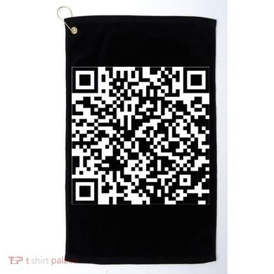 Scan Me QR Code Peace Love F*ck Off Funny Golf Towel