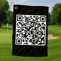 Scan Me QR Code Peace Love F*ck Off Funny Golf Towel thumb 3