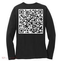 Scan Me QR Code Peace Love F*ck Off Funny Women's Long Sleeve Shirt thumb 1