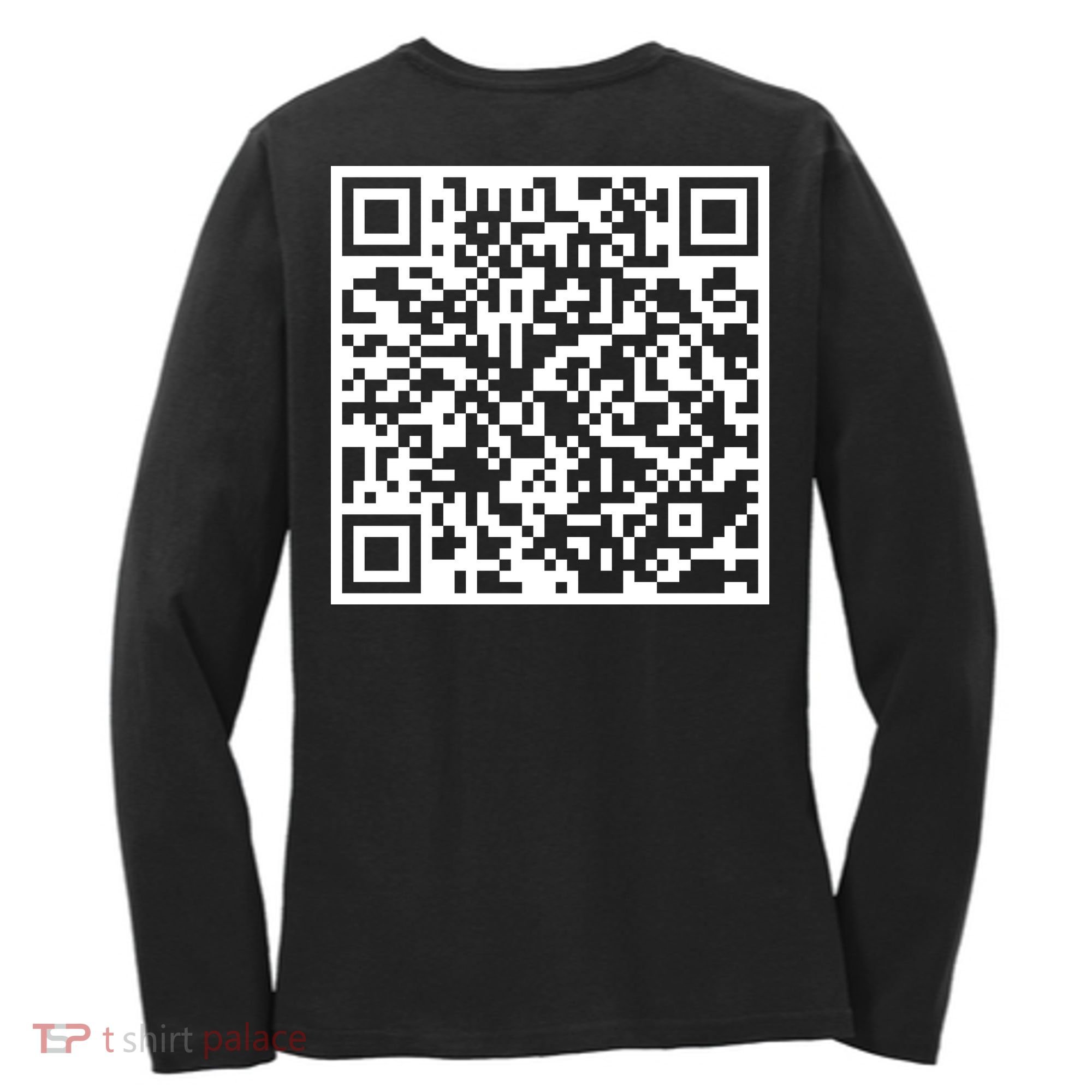 Scan Me QR Code Peace Love F*ck Off Funny Women's Long Sleeve Shirt