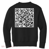 Scan Me QR Code Peace Love F*ck Off Funny Kids Sweatshirt thumb 1
