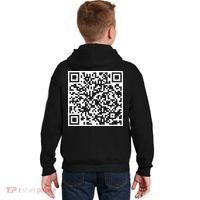 Scan Me QR Code Peace Love F*ck Off Funny Kids Hoodie thumb 1
